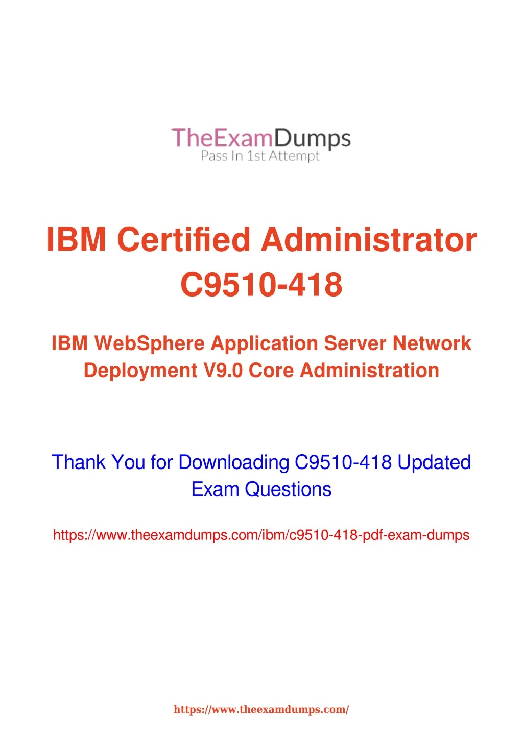ibm certified administrator c9510 418