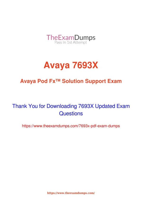 Avaya 7693X Practice Questions [2019 Updated]