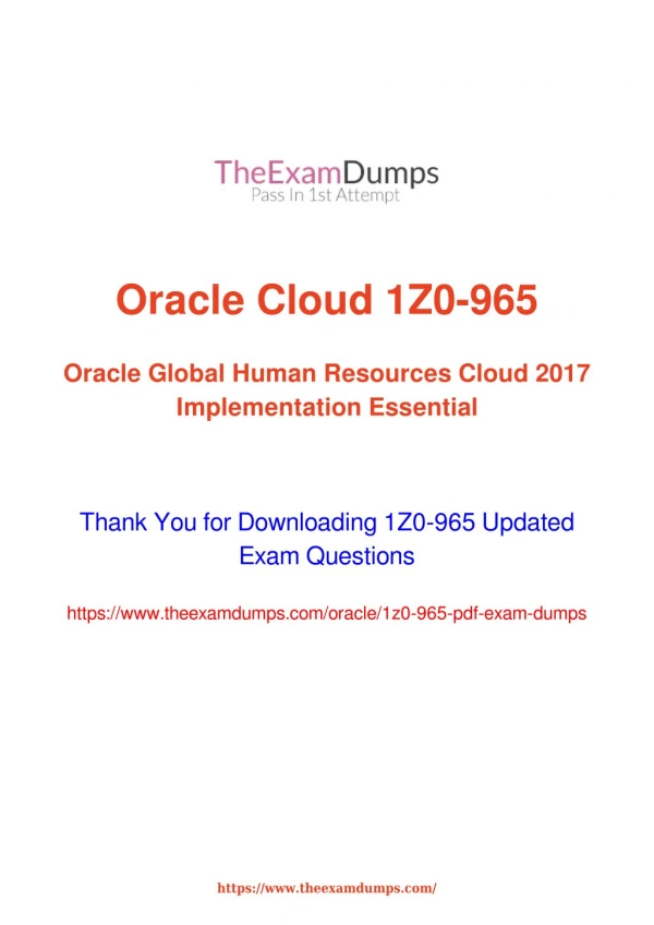 Oracle 1Z0-965 Practice Questions [2019 Updated]
