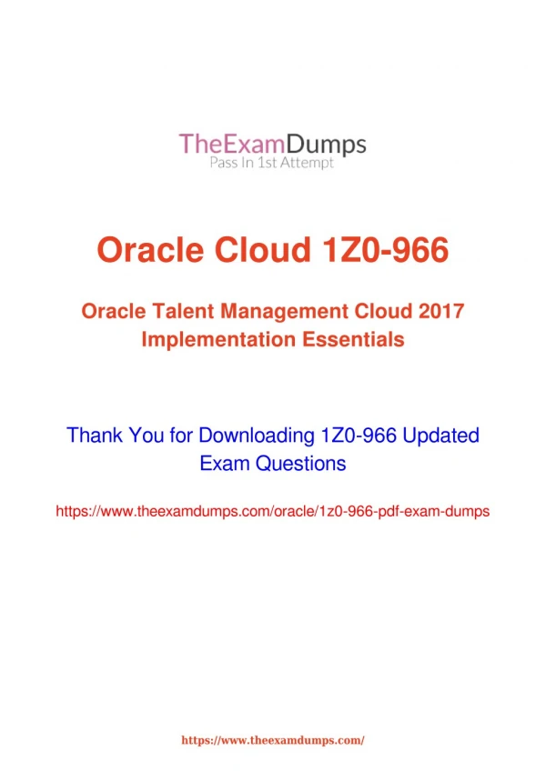 Oracle 1Z0-966 Practice Questions [2019 Updated]