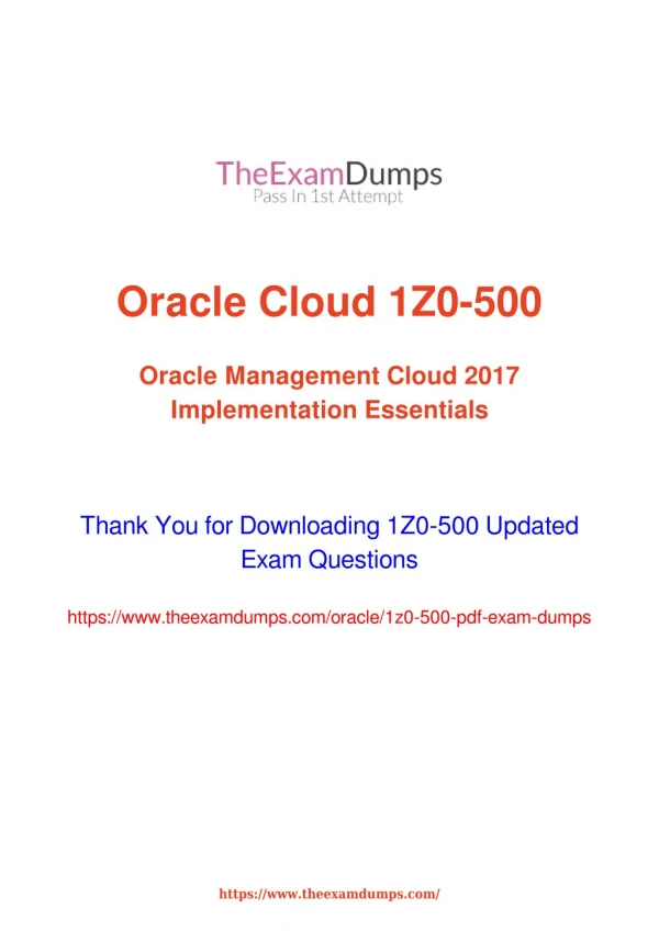 Oracle 1Z0-500 Practice Questions [2019 Updated]