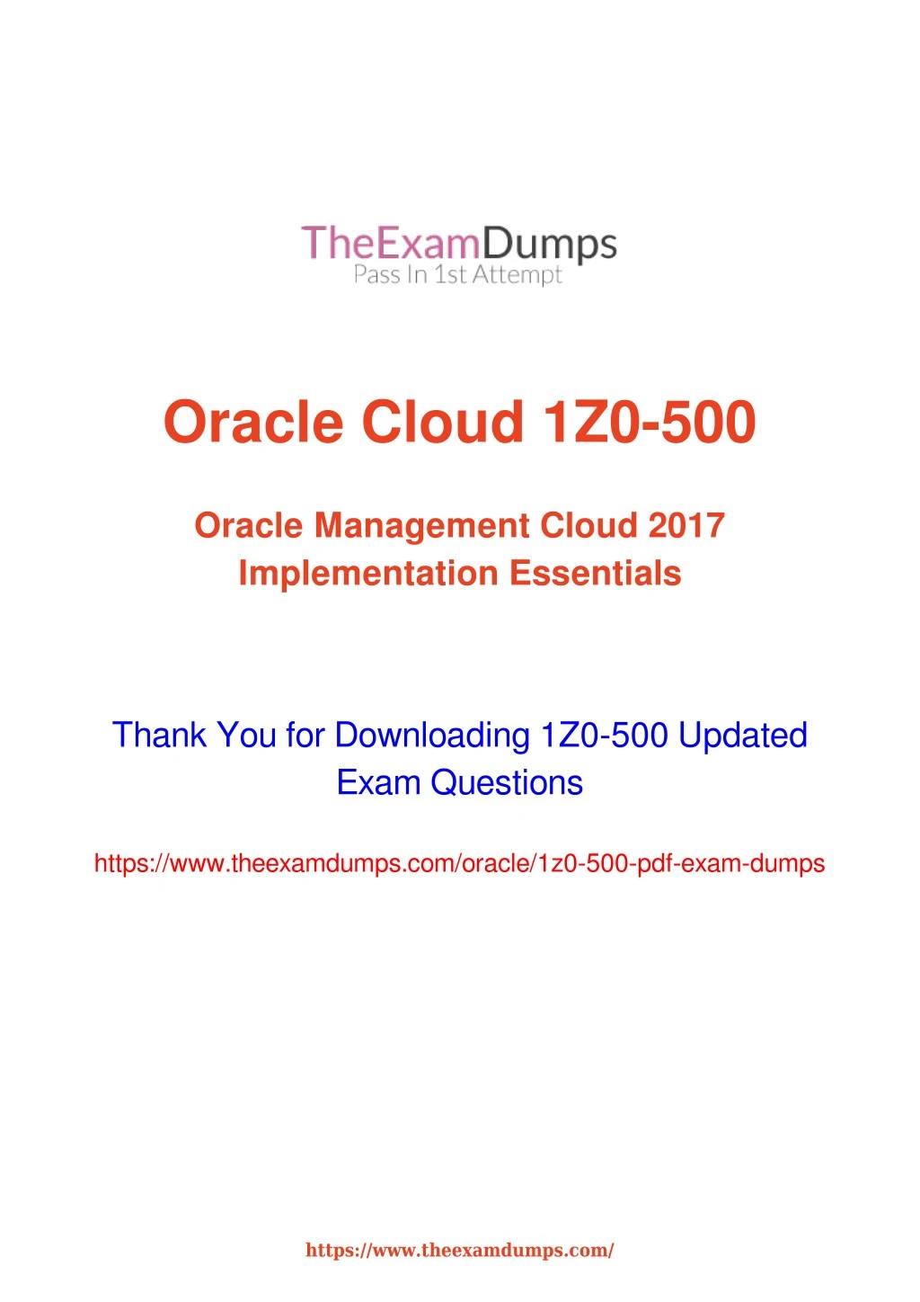 oracle cloud 1z0 500
