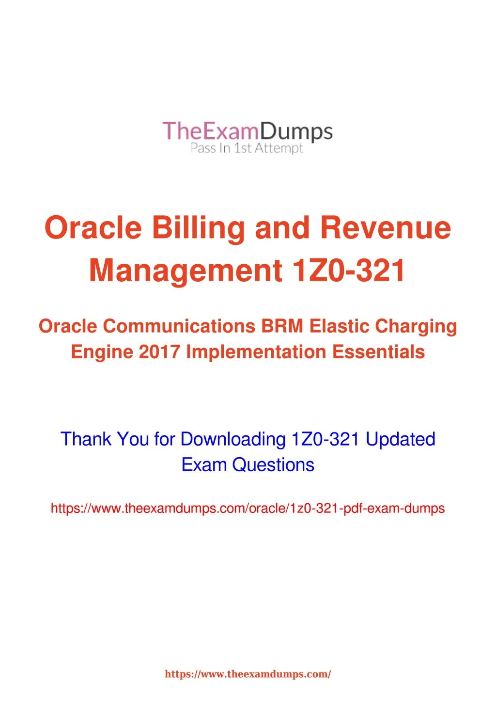 oracle billing and revenue management 1z0 321