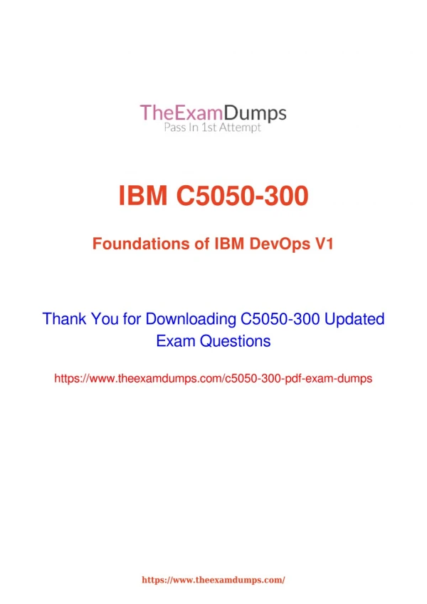 IBM C5050-300 Practice Questions [2019 Updated]