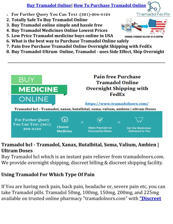 Tramadol - Tramadol dosage, Tramadol Works | Tramadol hcl 50 mg