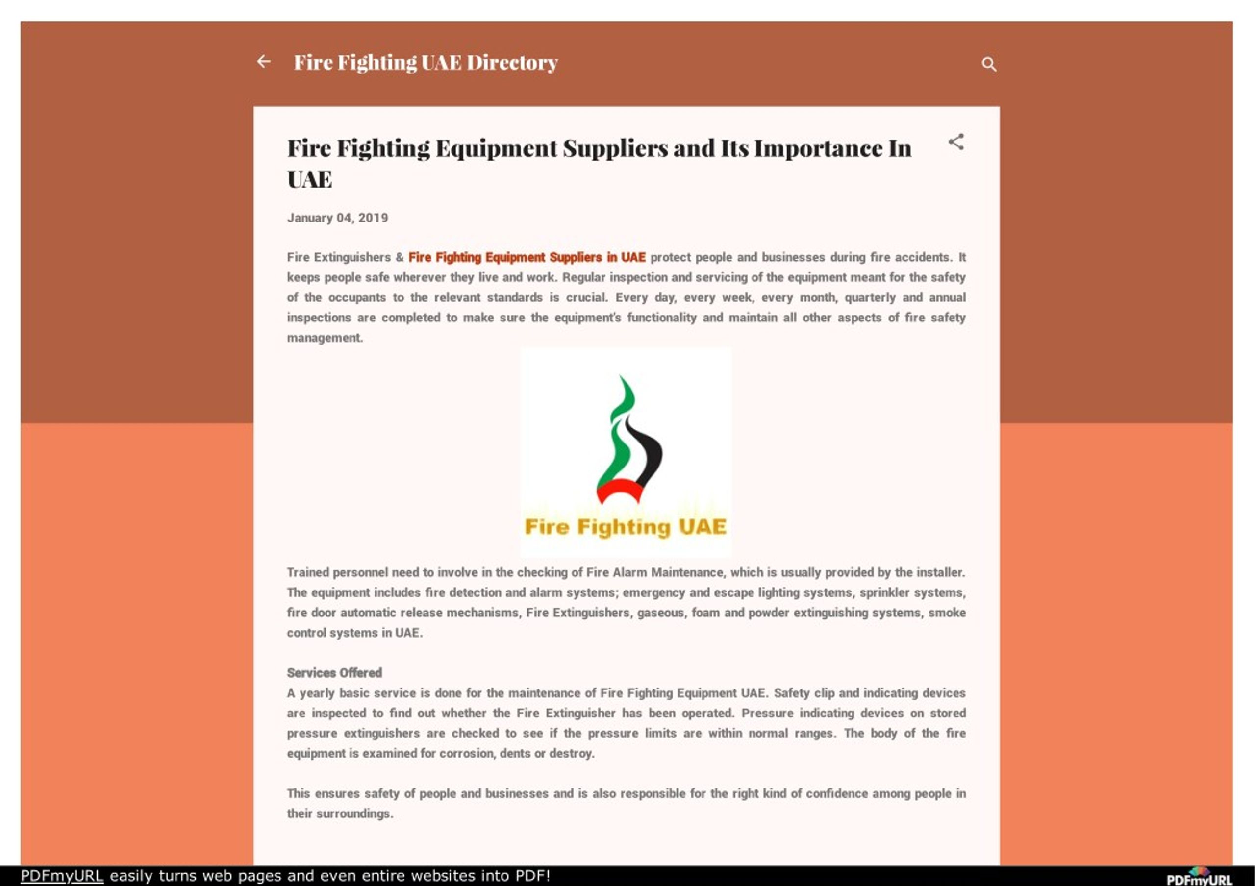 PPT - Fire Fighting Equipment Suppliers and Its Importance In UAE ...