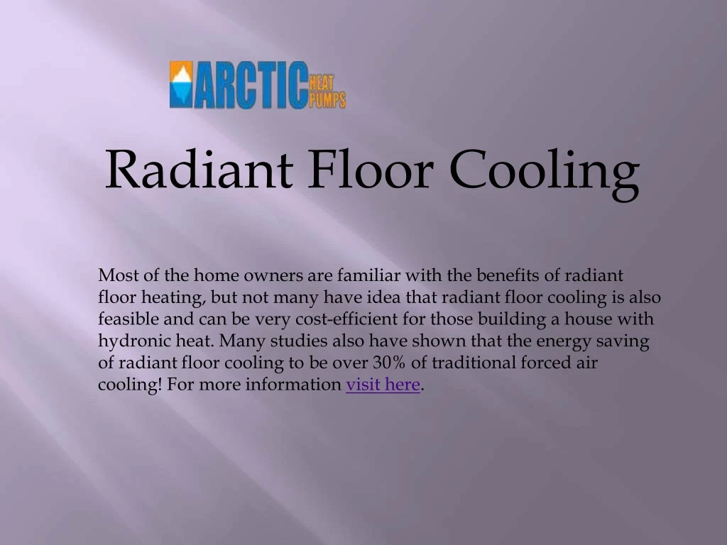 radiant floor cooling