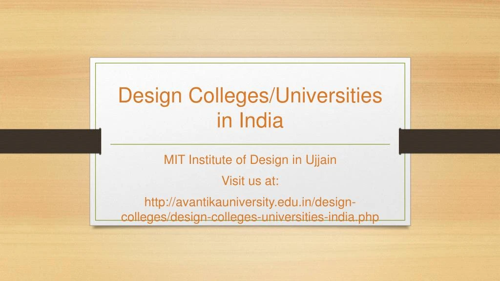 design colleges universities in india