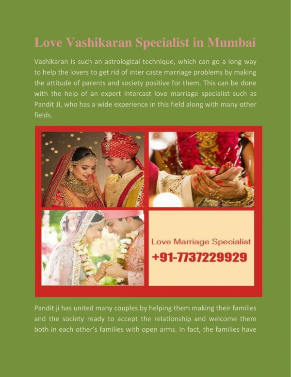 Love Vashikaran Specialist In Mumbai