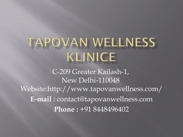 Tapovan wellness klinice