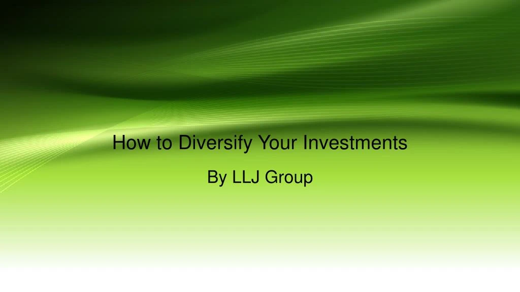 how to diversify your investments
