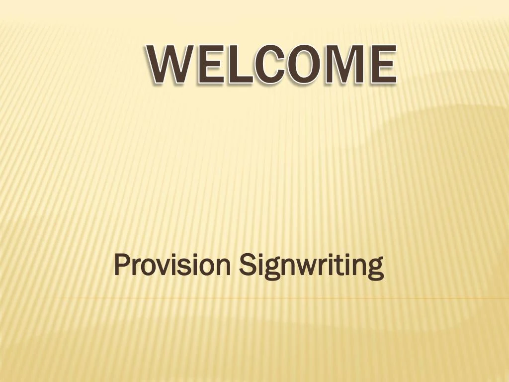 provision signwriting