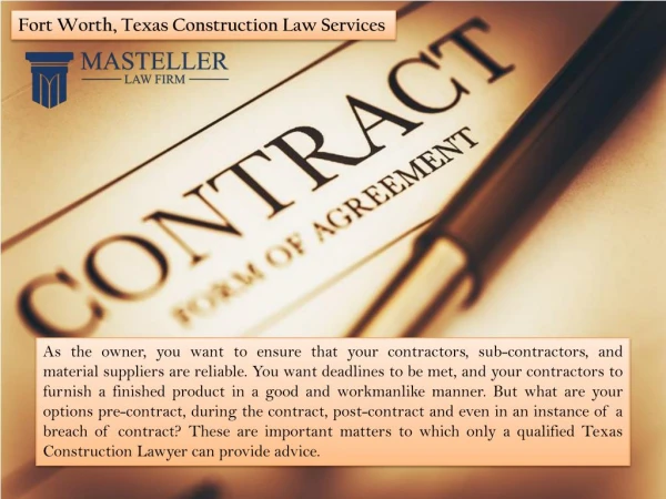 Texas Construction Law Services