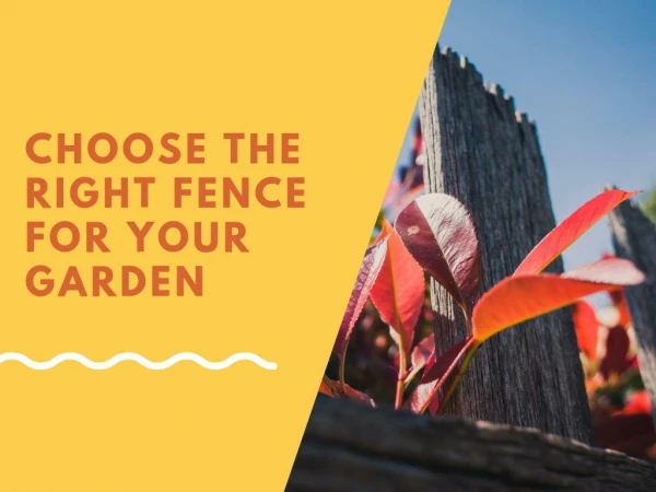 Choose the Right Fence for Your Garden