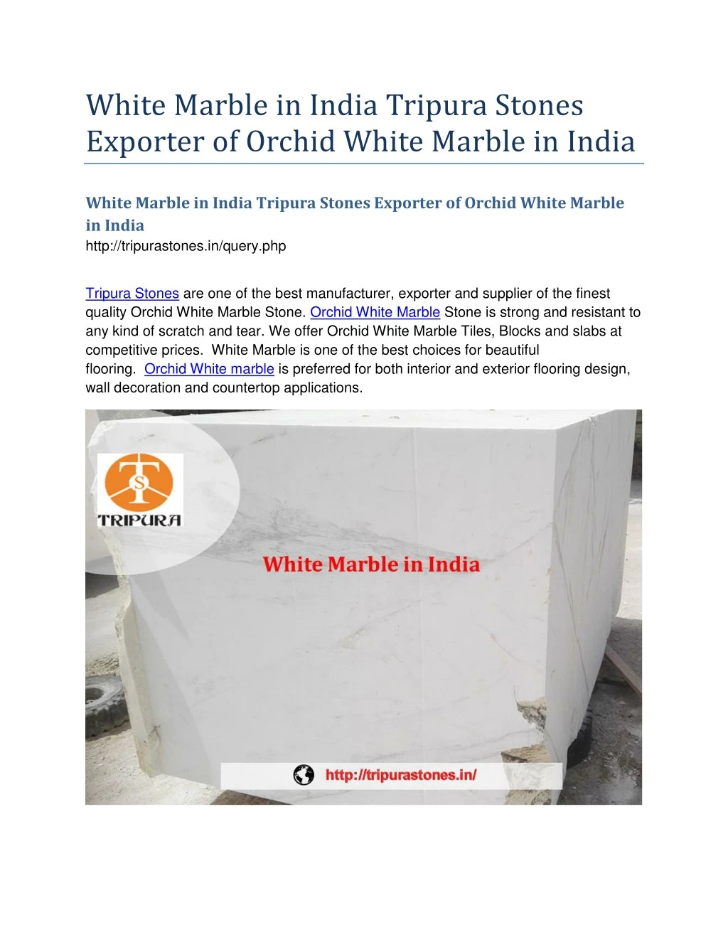 white marble in india tripura stones exporter