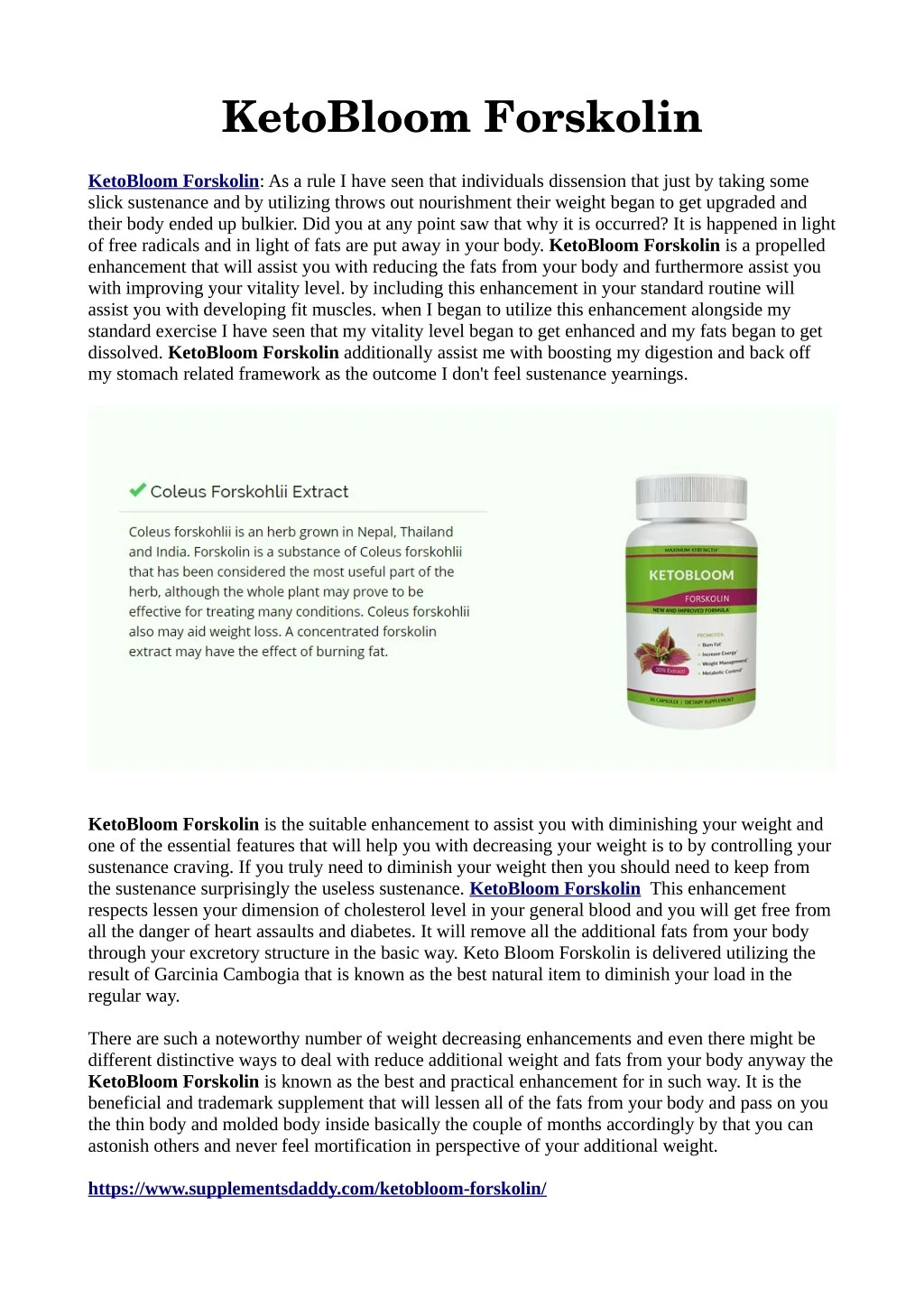 ketobloom forskolin