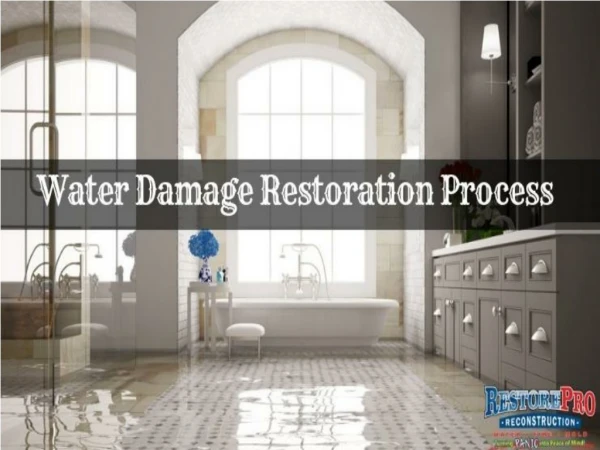 Water Damage Restoration Process Cary NC