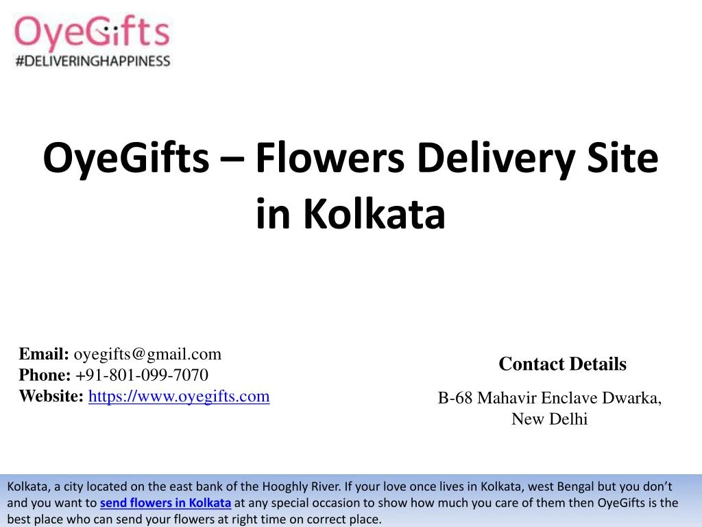 oyegifts flowers delivery site in kolkata