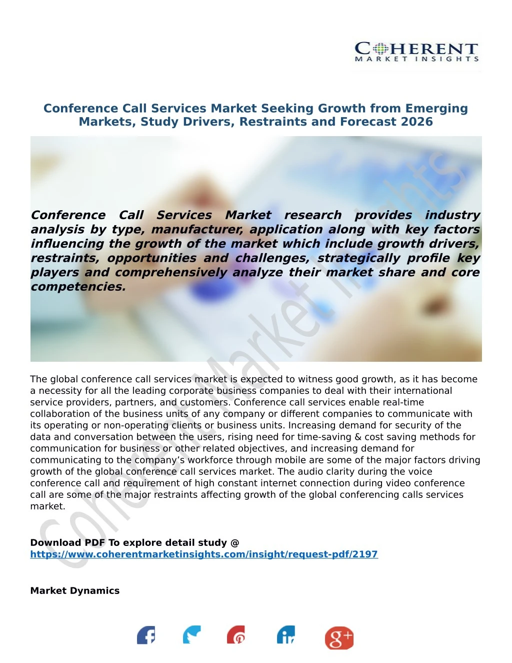 conference call services market seeking growth