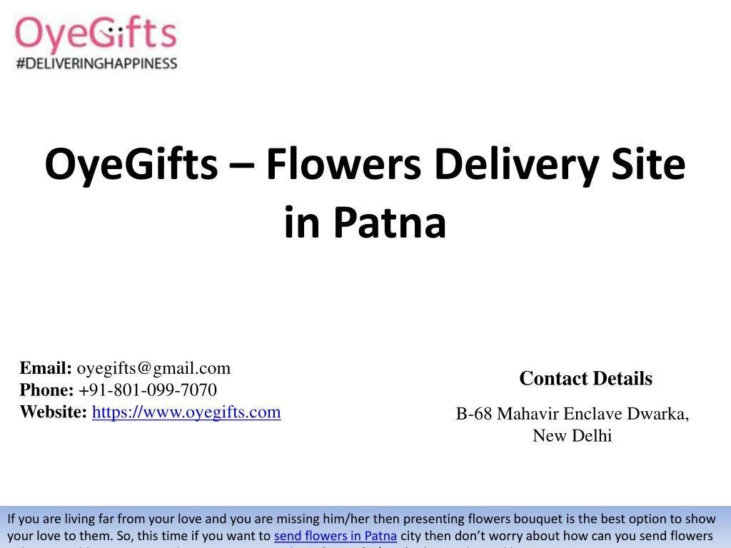 oyegifts flowers delivery site in patna