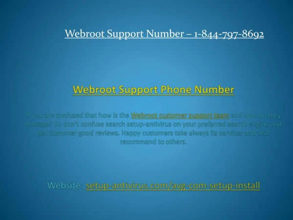Webroot technical support phone number:
