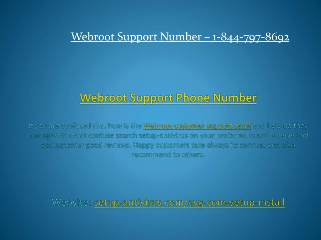 webroot support number 1 844 797 8692