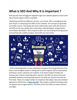 What is SEO and Why it is important - slide 1