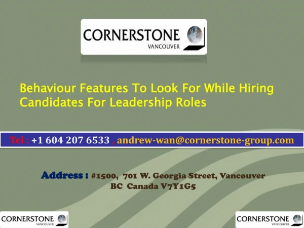 Behaviour Features to Look for While Hiring Candidates for Leadership Roles