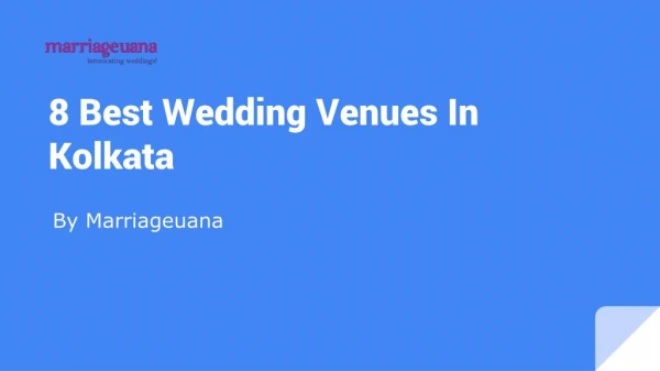 8 Best Wedding Venues In Kolkata