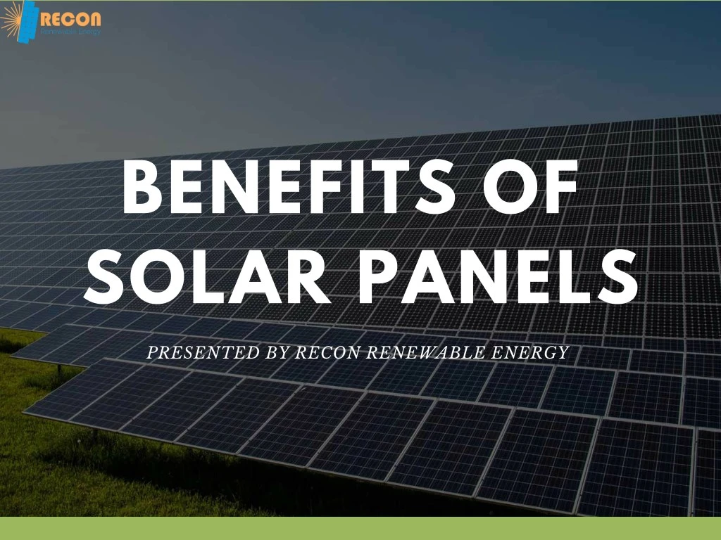 benefits of solar panels