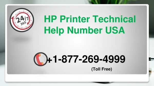 HP Printer Technical Help Number USA 1-877-269-4999
