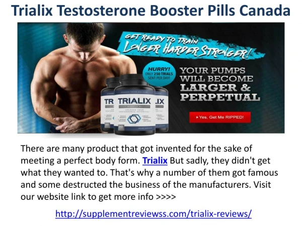 Trialix Testosterone Booster Pills Canada