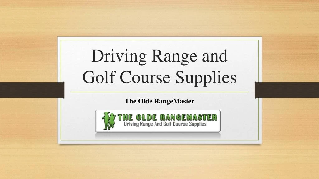 driving range and golf course supplies