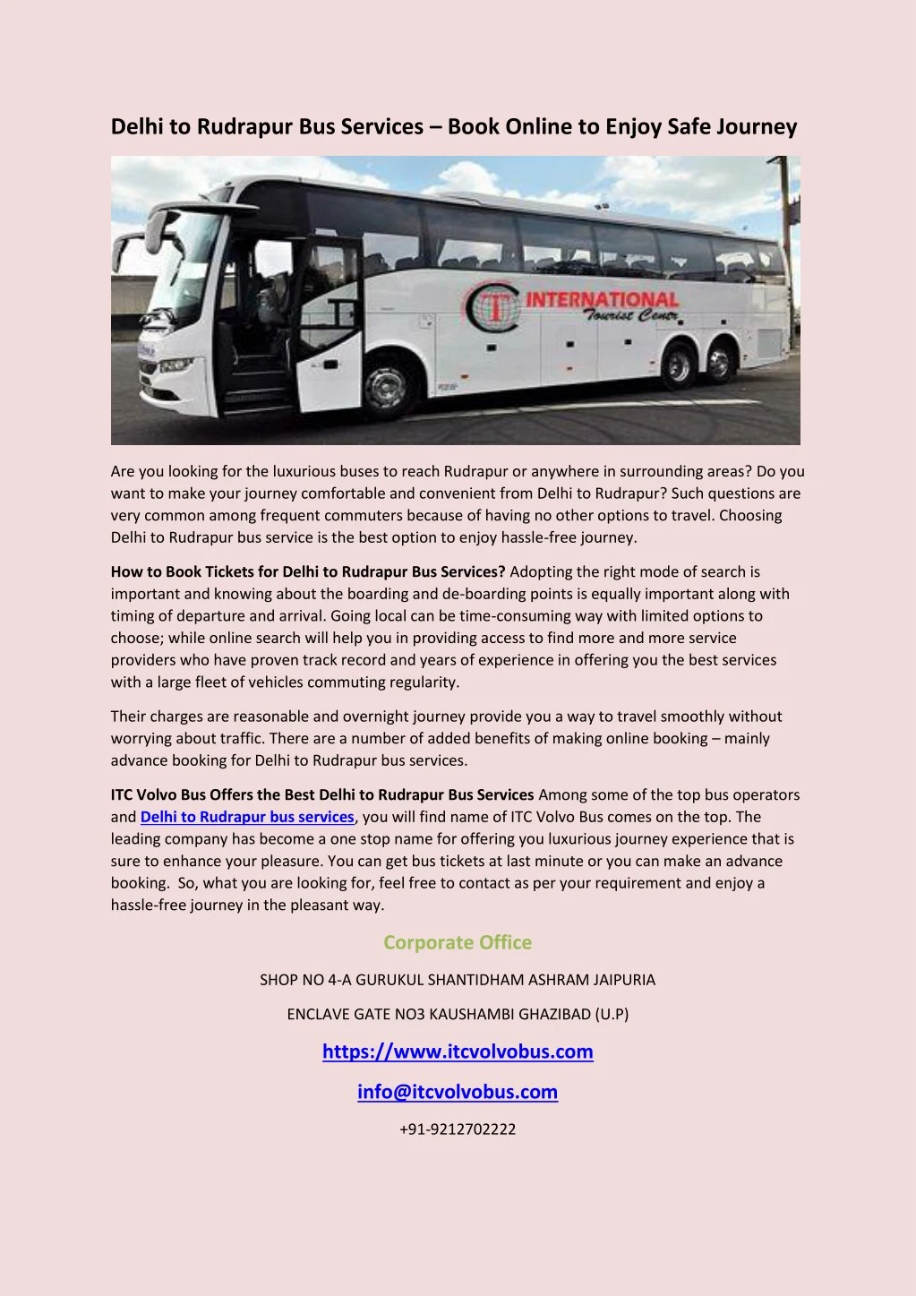 delhi to rudrapur bus services book online