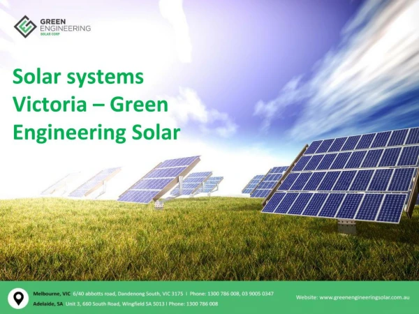 Solar systems Victoria – Green Engineering Solar