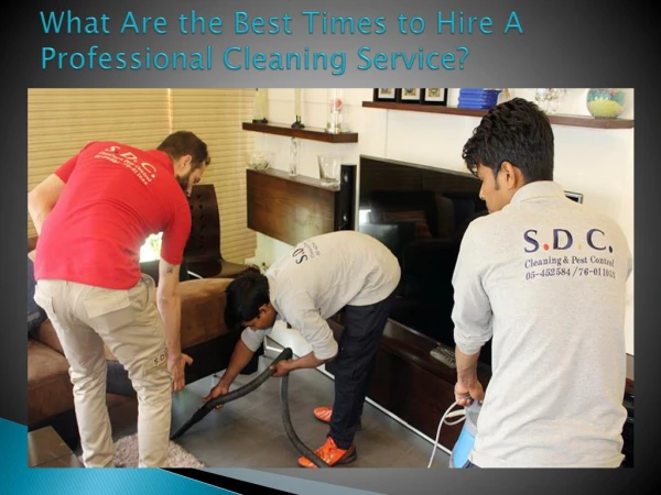 What Are theBest Times to Hire A Professional Cleaning Service?