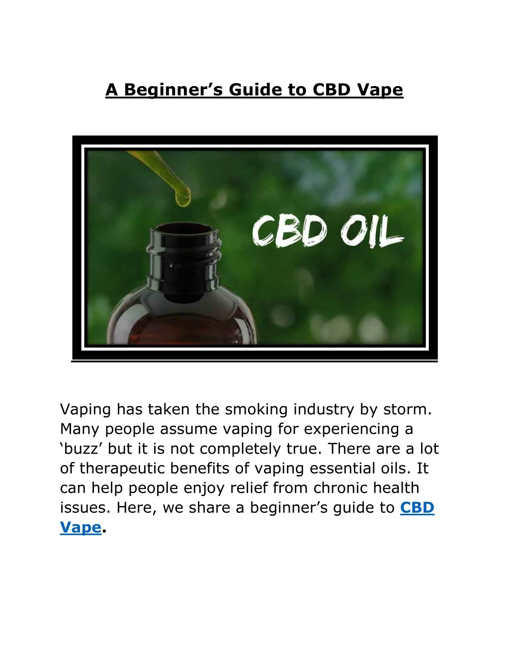 a beginner s guide to cbd vape