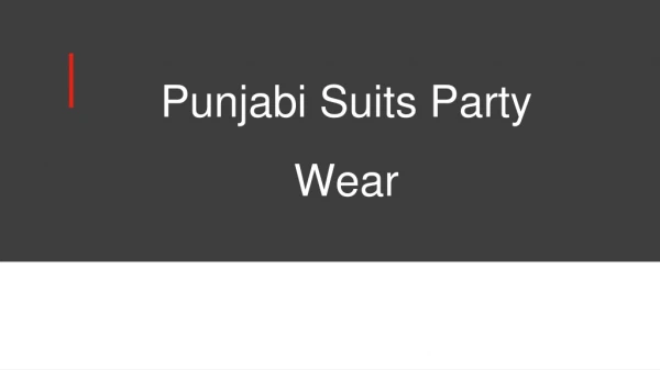 punjabi suits party wear
