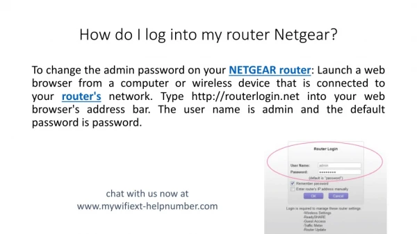How do I log into my router Netgear?