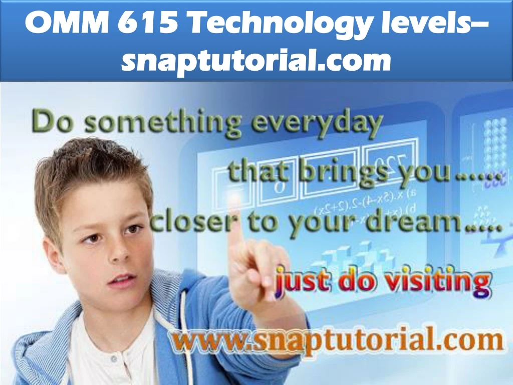 omm 615 technology levels snaptutorial com