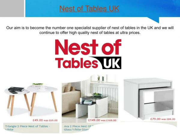 Shop Large Nest of Tables Online in UK