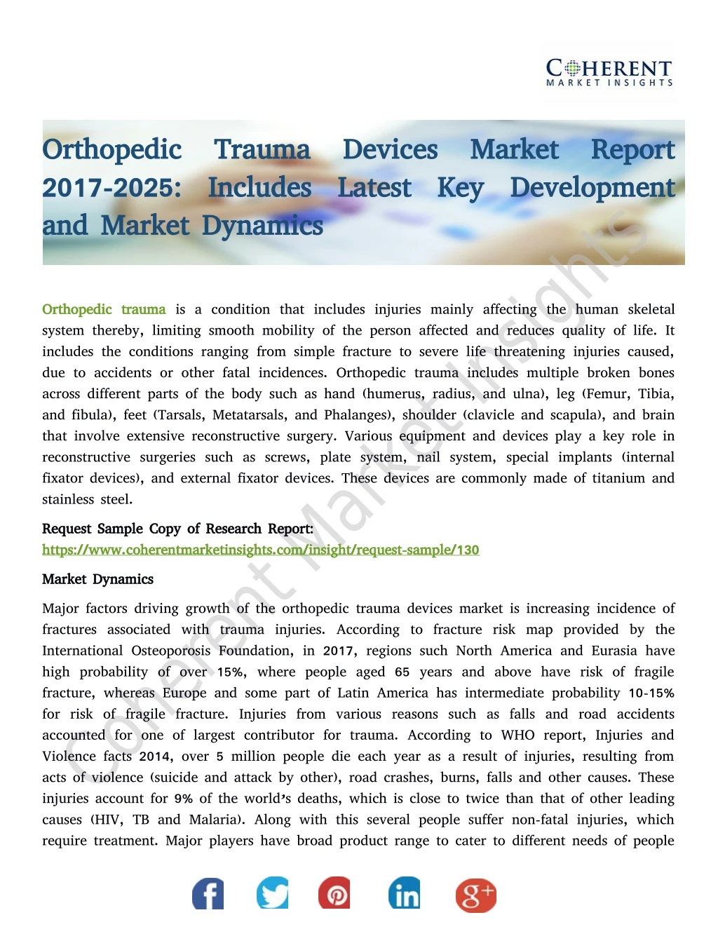orthopedic trauma devices market report