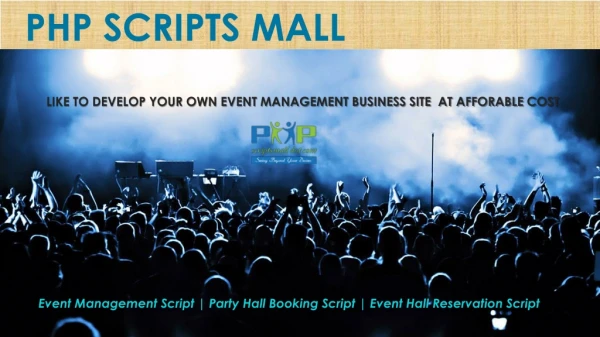 Best Event Hall Reservation Script | PHP Scripts Mall