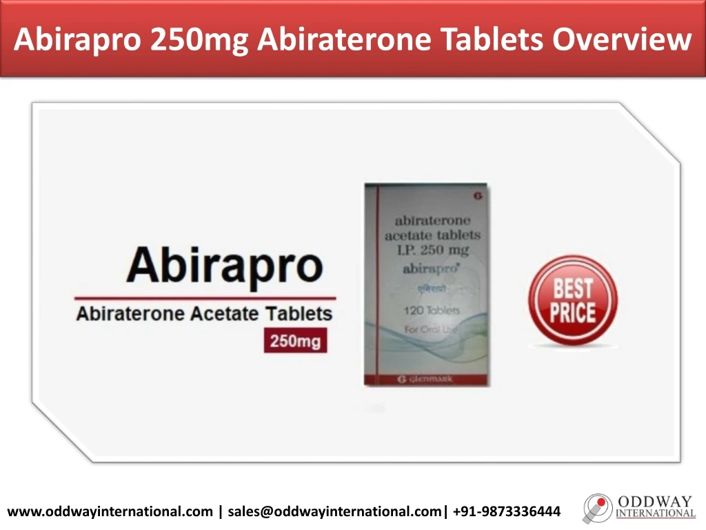 abirapro 250mg abiraterone tablets overview