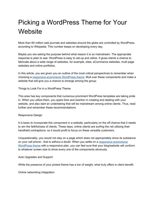 responsive ecommerce wordpress theme