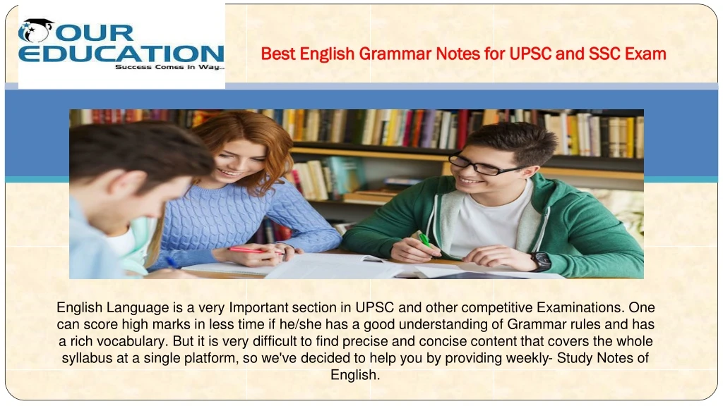 best english grammar notes for upsc and ssc exam