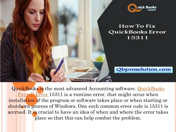 How To Resolve QuickBooks Error 15311