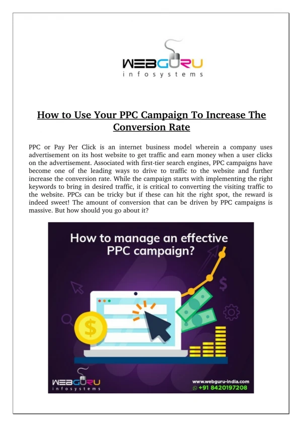 How to Use Your PPC Campaign To Increase The Conversion Rate