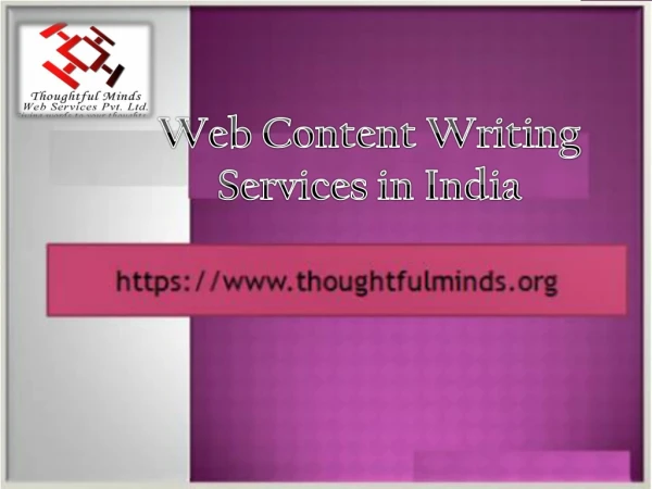Best Web Content Writing Services in India