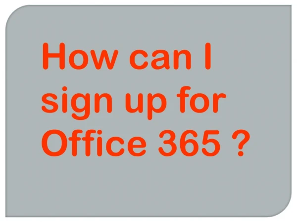 How you can sign up for Office 365